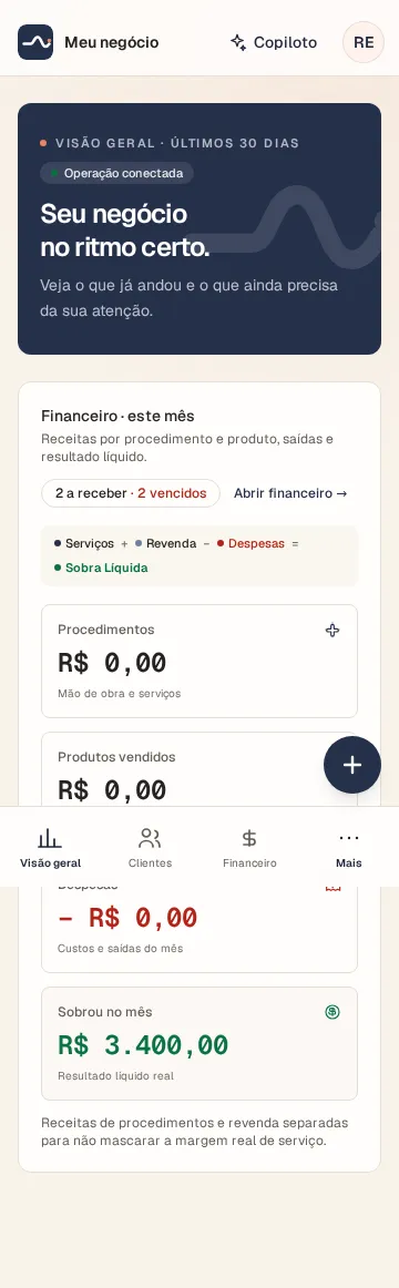 Tela do Rítima no celular